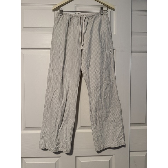 John Galt Pants - John Galt Pants Brandy Melville Green White Stripes Fisherman Copenhagen Coastal